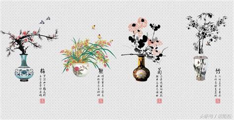 花中四君子的象徵意義|四君子(梅、蘭、竹、菊的別稱):釋義,發展歷程,寓意由。